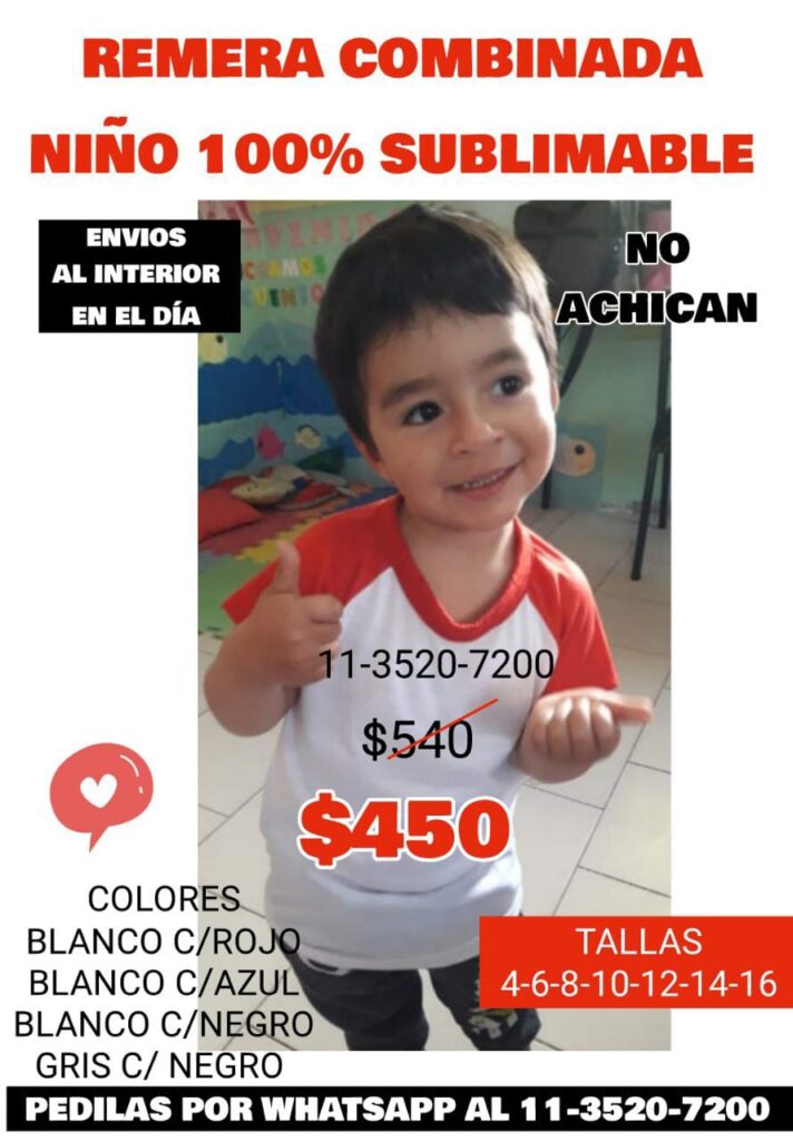 remeras para sublimar